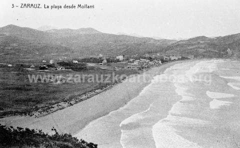 Zarauz. La playa desde Mollarri