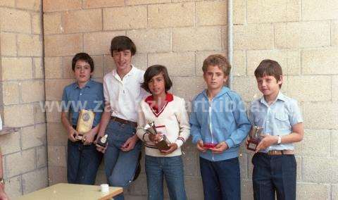 Entrega de premios de un torneo de ajedrez