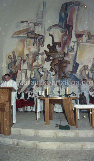 Entronización Virgen de Aránzazu en ermita de San Pelayo