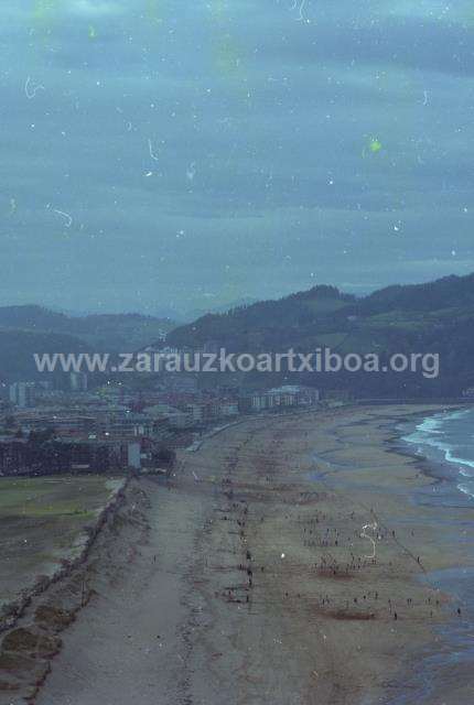 Vista panorámica de la playa de Zarautz