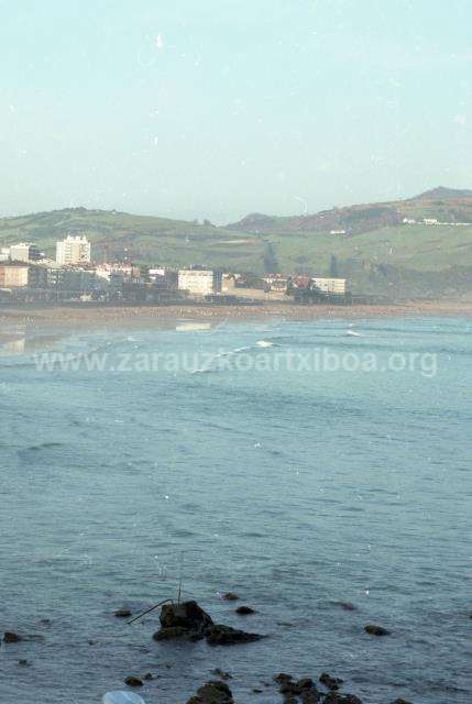 Vista panorámica de la playa de Zarautz