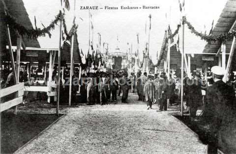 Zarauz.  Fiestas Euskaras. Barracas