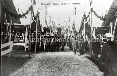 Zarauz.  Fiestas Euskaras. Barracas