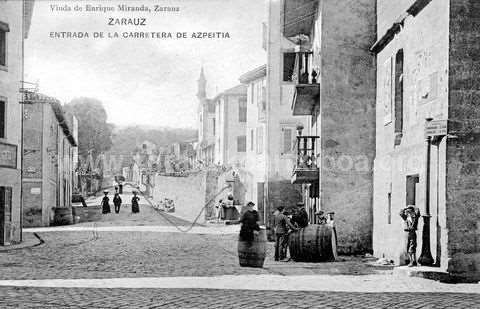 Zarautz. Entrada de la carretera de Azpeitia