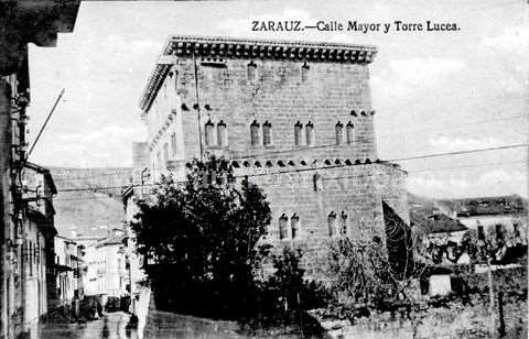 Zarautz. Calle Mayor y Torre Lucea