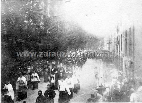 Zarautz. Entierro del General Martínez Campos