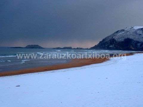 Zarautz y la nieve