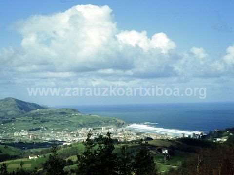 Zarauzko herriaren panoramika