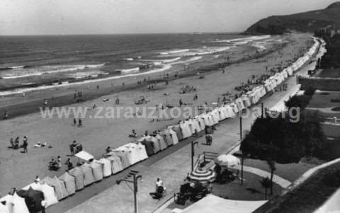 Zarauzko hondartzaren panoramika