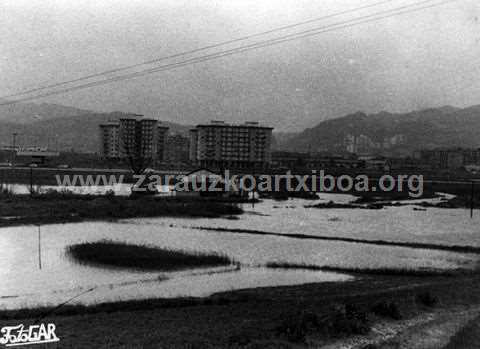 Inundaciones en la zona de San Pelayo en Zarautz