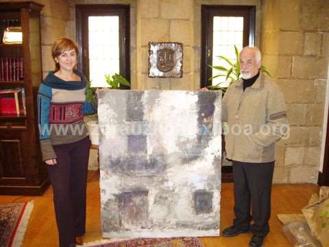 Luziano margolariak Zarauzko Arte eta Historia Museoari egindako koadro baten dohaintza