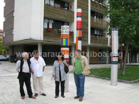 Josean Legorbururen "Hodiak hodiari dei-Coloquio de tubos" eskulturaren zaharberritzea