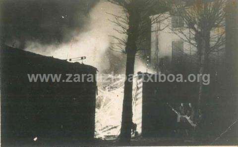 Incendio en el taller de bicicletas de Eusebio Bastida