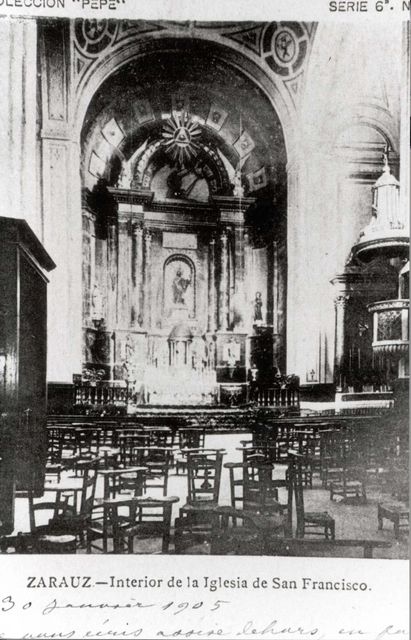 Zarauz. El interior de la Iglesia de San Francisco